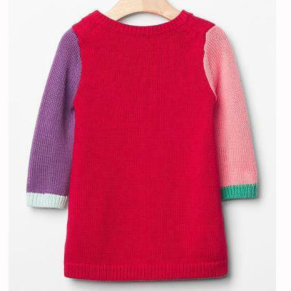 GAP Dresses Baby Gap Nwt Snowman Colorblock Sweater Dress 3 36